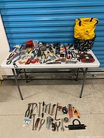 Overall view of entire lot on table and floor