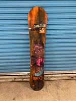 Full front view of snowboard deck