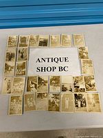 All photographs laid out showing quantity and fronts