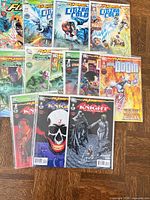 All thirteen bagged Flashpoint comics fanned out