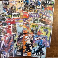 All 39 bagged JSA Classified comics laid out face up