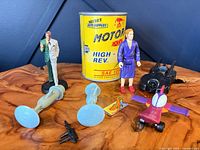 Group shot of all items on wooden surface