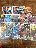 All 17 bagged New X-Men issues displayed