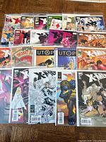 Group shot of issues #500-519 laid out in rows