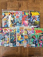 All 11 Uncanny X-Men issues laid out in two rows