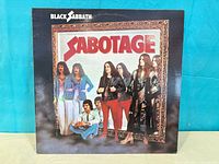 Front sleeve of Black Sabbath Sabotage LP