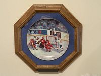 Front view of framed collector plate