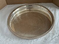 top view showing full round tray and engraved centre