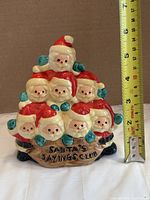 front view showing stacked Santa design and text