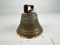 Front view shows embossed date, town name and Swiss cross