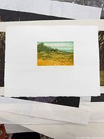 Full view of print on large white sheet