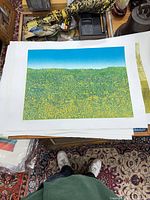 Full view of unframed print showing artwork and paper margins
