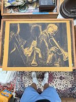 Full view of unframed print showing imagery and paper color