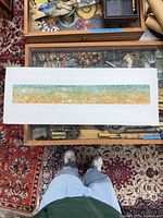 Full view of unframed Ruth Leaf woodblock print on paper