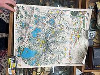 Full view of unfolded Feather River Lakes Basin map