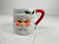 Front view of Santa Claus ceramic mug