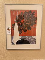 full view of framed print on wall