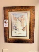 Front view of framed print showing artwork, matting and frame finish