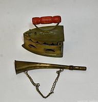 Iron and bugle side by side