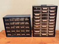 Both metal drawer cabinets side by side to show overall appearance and drawer count