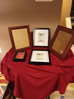 Overall view of all frames on table