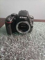 Front view of Nikon D3300 body showing F-mount and shutter curtains