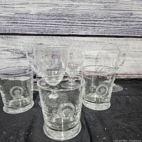 Group shot of all seven Juliska Berry & Thread glasses