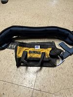 DeWalt tool bag and padded safety harness belt overview