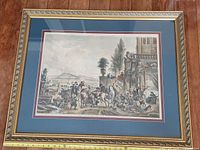 Full view of framed print displaying artwork, mats, and frame