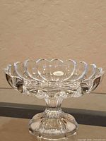 Full view of Gorham lead crystal pedestal compote