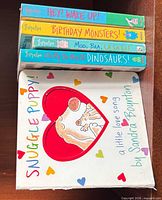 Stack view showing spines with titles