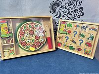 Memory Fun game and Pizza Party play set in packaging