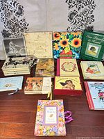 Group shot showing all 12 albums laid out