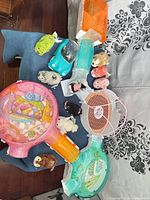 Group view of all hamsters, car and assorted track pieces