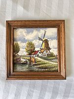 Front view of framed canvas tile showing full artwork and frame