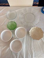 All eight pieces laid out on table