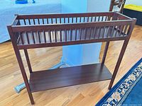 Full view of console table front and side