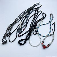 All eight necklaces grouped