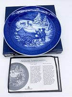 Front view of plate on box with certificate
