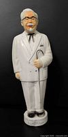 Front view of Colonel Sanders coin bank