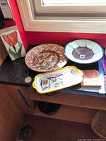 Group shot showing all six items on shelf