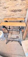 Overall view of folded Black & Decker Workmate 200 bench