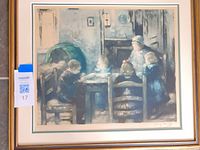 Framed etching full view with frame