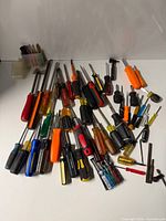 Overhead view of entire assortment spread on surface