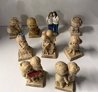 All nine Sillisculpts grouped to show variety and size