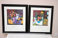 Both framed prints side by side to show pair and scale