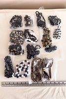 All 15 necklaces bagged, overview