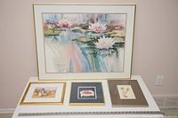 All four framed prints displayed together showing relative sizes