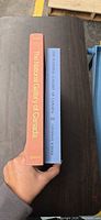 Spines of both hardcover books showing titles and colors