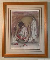 Full view of framed R.C. Gorman print